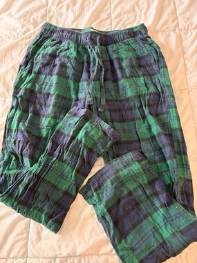 Women's Green & Navy Plaid Lounge PJ Pants